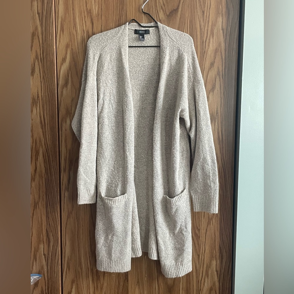Long Cream Cardigan